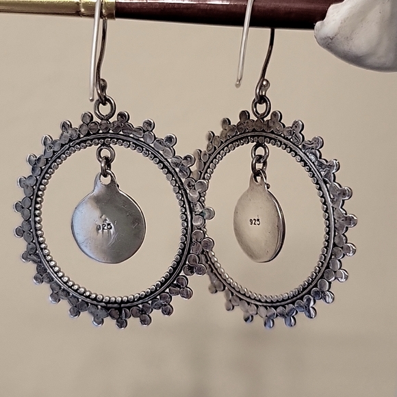 Sundance Sterling silver Mandala dangle earrings - Picture 2 of 3